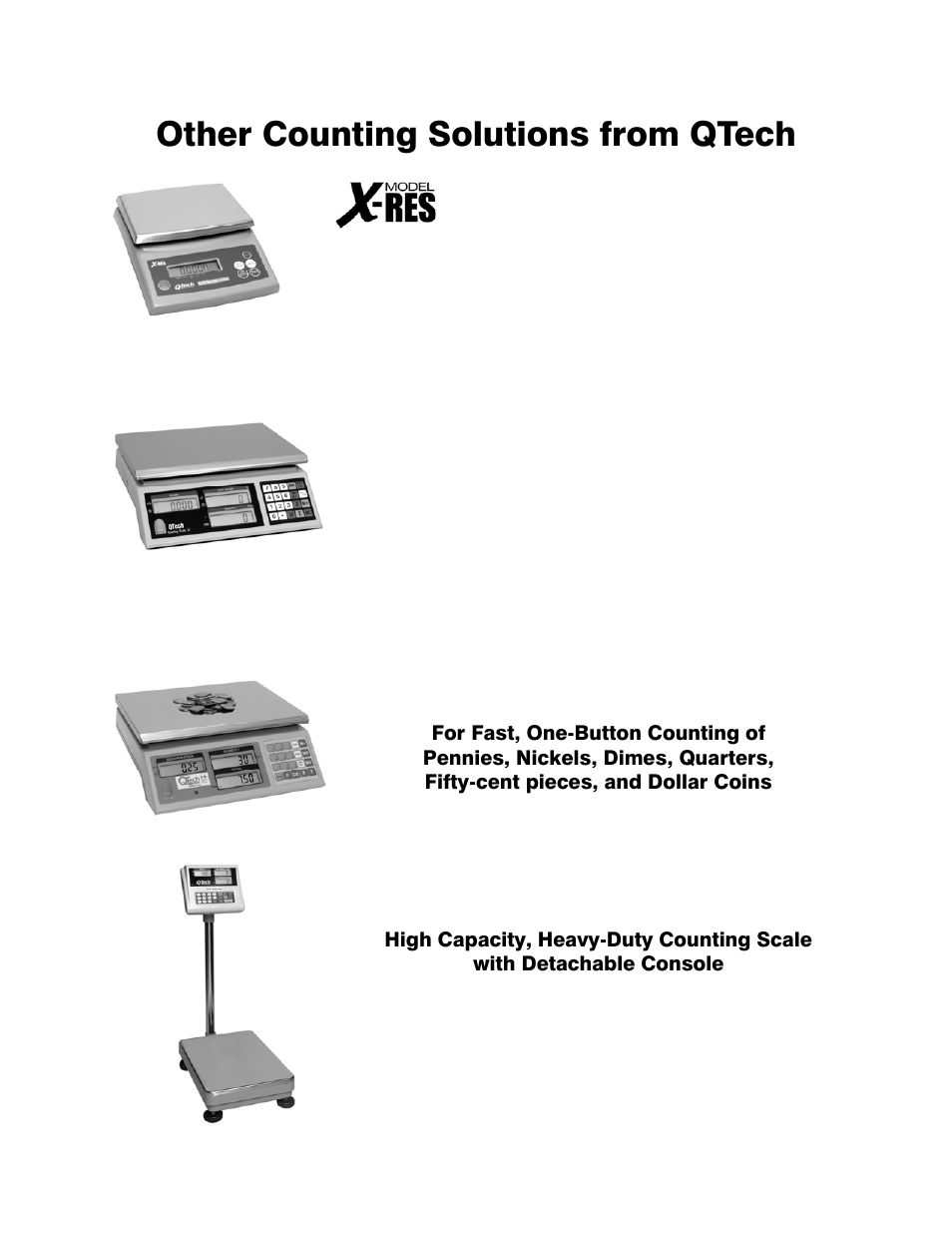 Other counting solutions from qtech, Qcs series, Ez-60 | Qcs-150 | QTECH ECS User Manual | Page 7 / 8