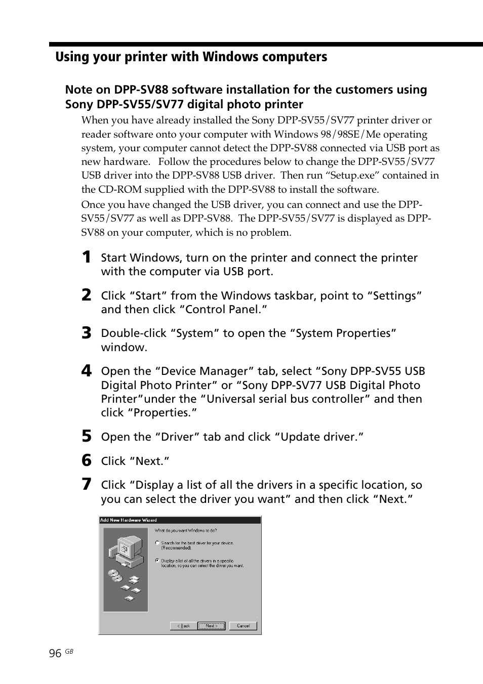 Sony DPP-SV88 User Manual | Page 96 / 344