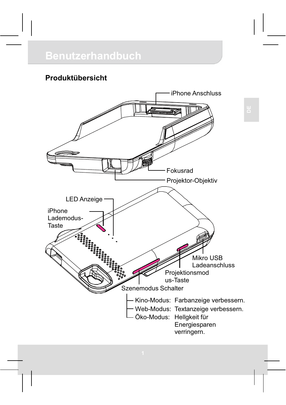 Benutzerhandbuch | AIPTEK MobileCinema i50S User Manual | Page 11 / 65