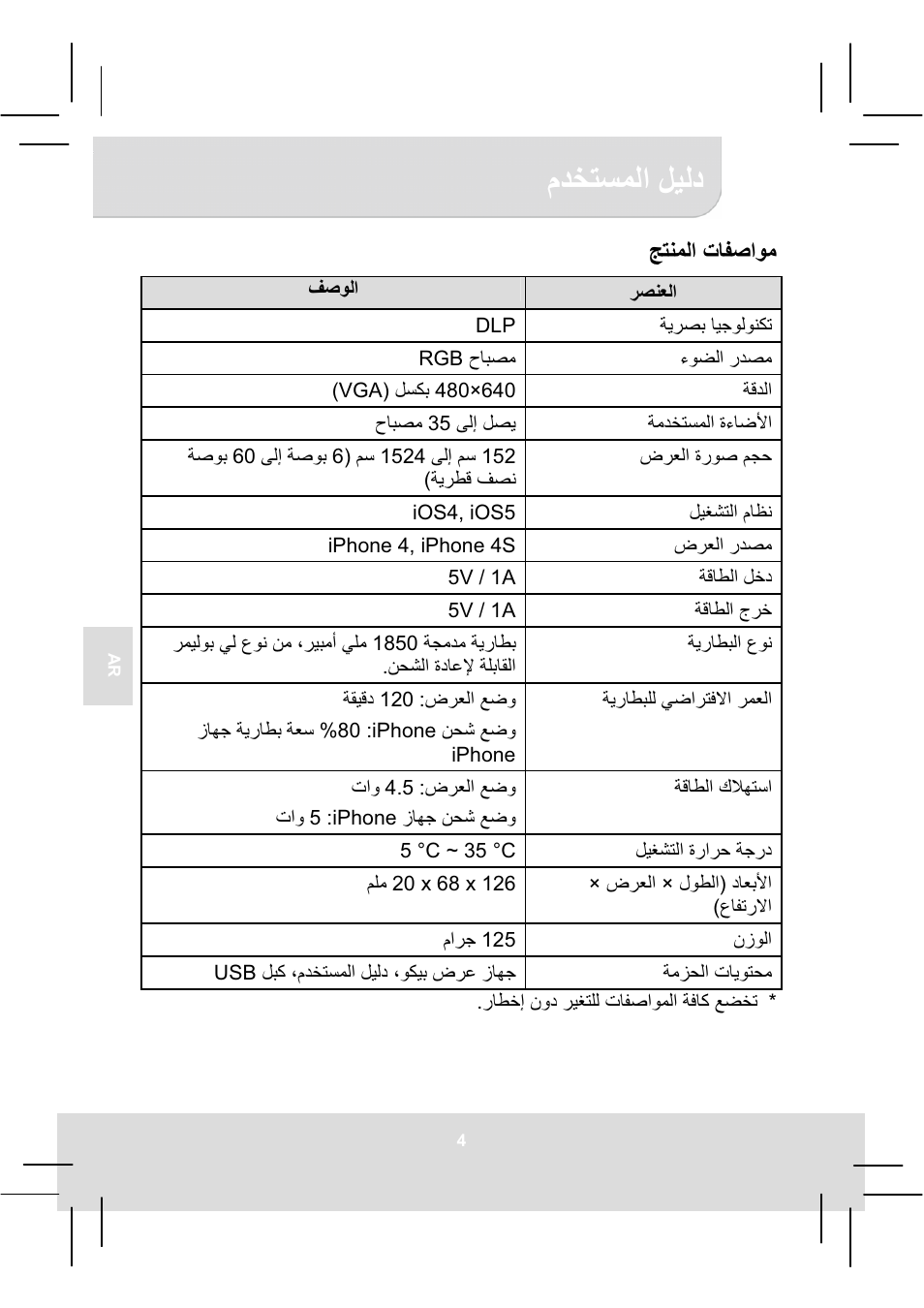 Ϡϊψθδϥϟ΍ ϟθϟω | AIPTEK MobileCinema i50S User Manual | Page 34 / 65