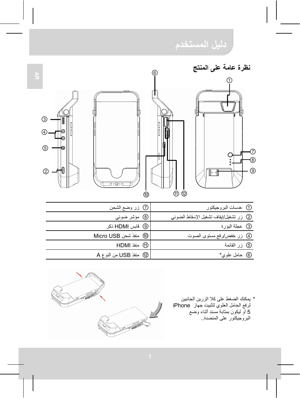 11 b5p manual_ar_2013-0606_01, مدختسملا ليلد, جتنملا ىلع ةماع ةرظن | AIPTEK MobileCinema i55 User Manual | Page 77 / 83