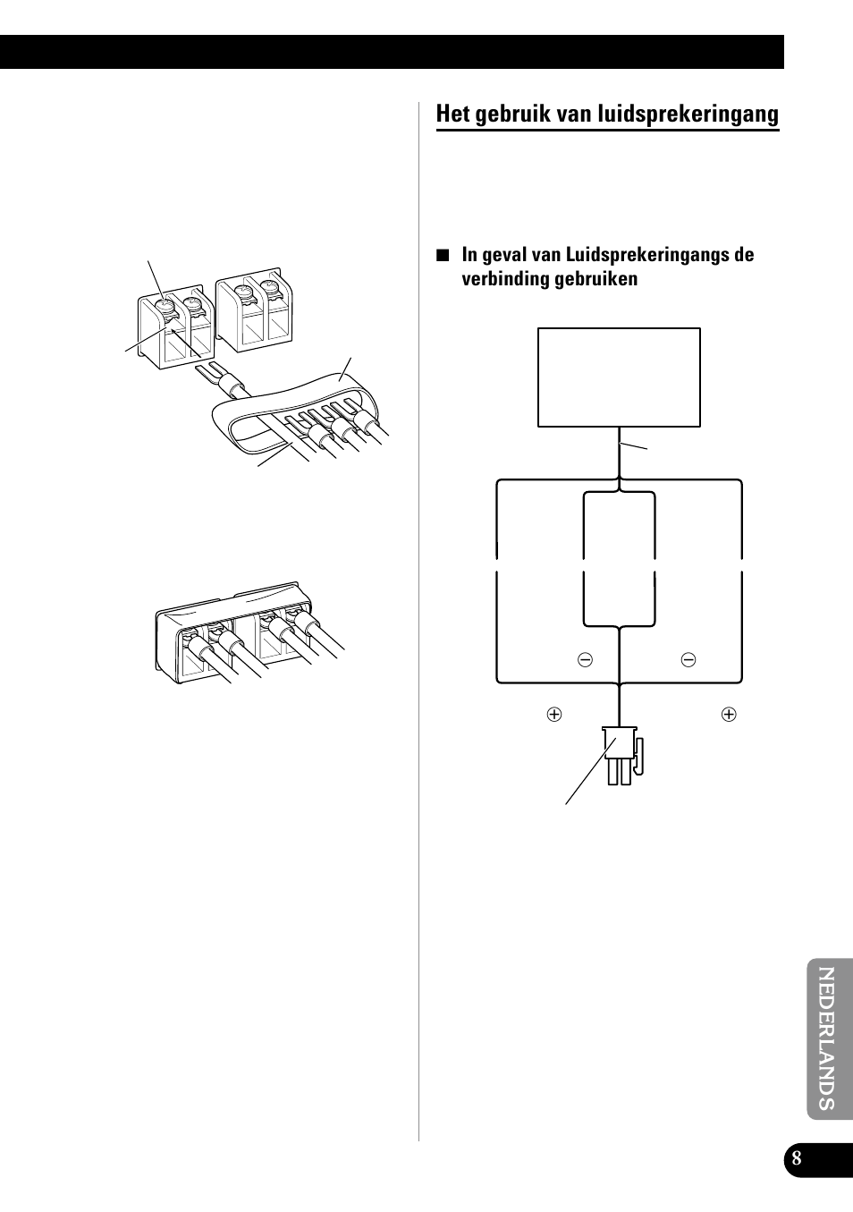 Het gebruik van luidsprekeringang | Pioneer GM-X552 User Manual | Page 69 / 76