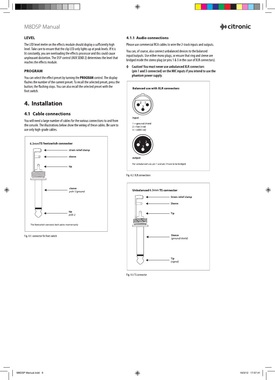 M8dsp manual | AVSL 170.820 M8DSP User Manual | Page 9 / 10