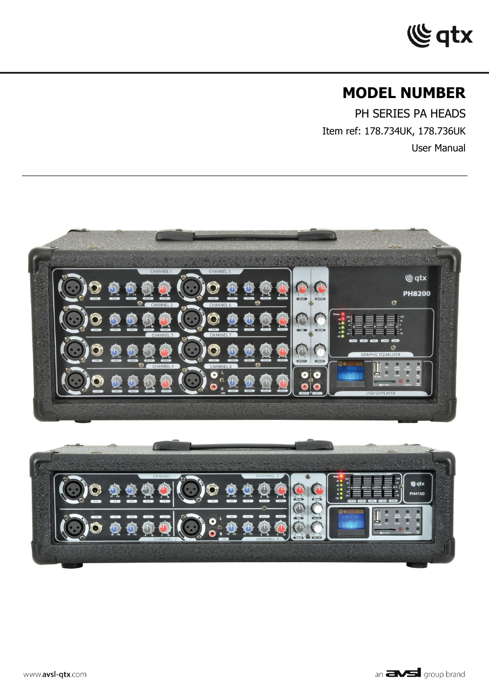 AVSL 178.736 PH SERIES User Manual | 8 pages