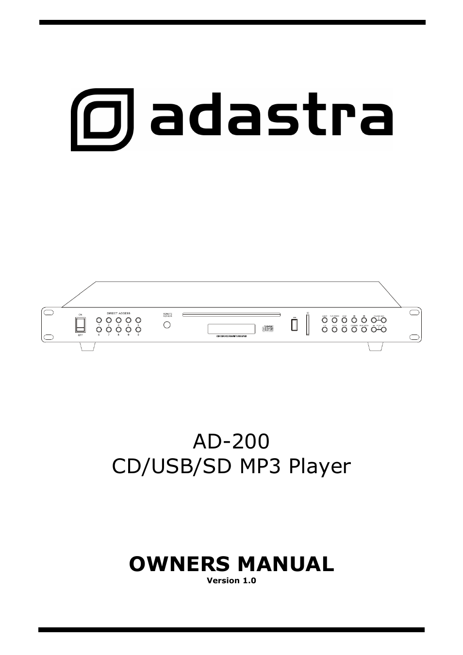 AVSL 952.980 AD-200 User Manual | 8 pages