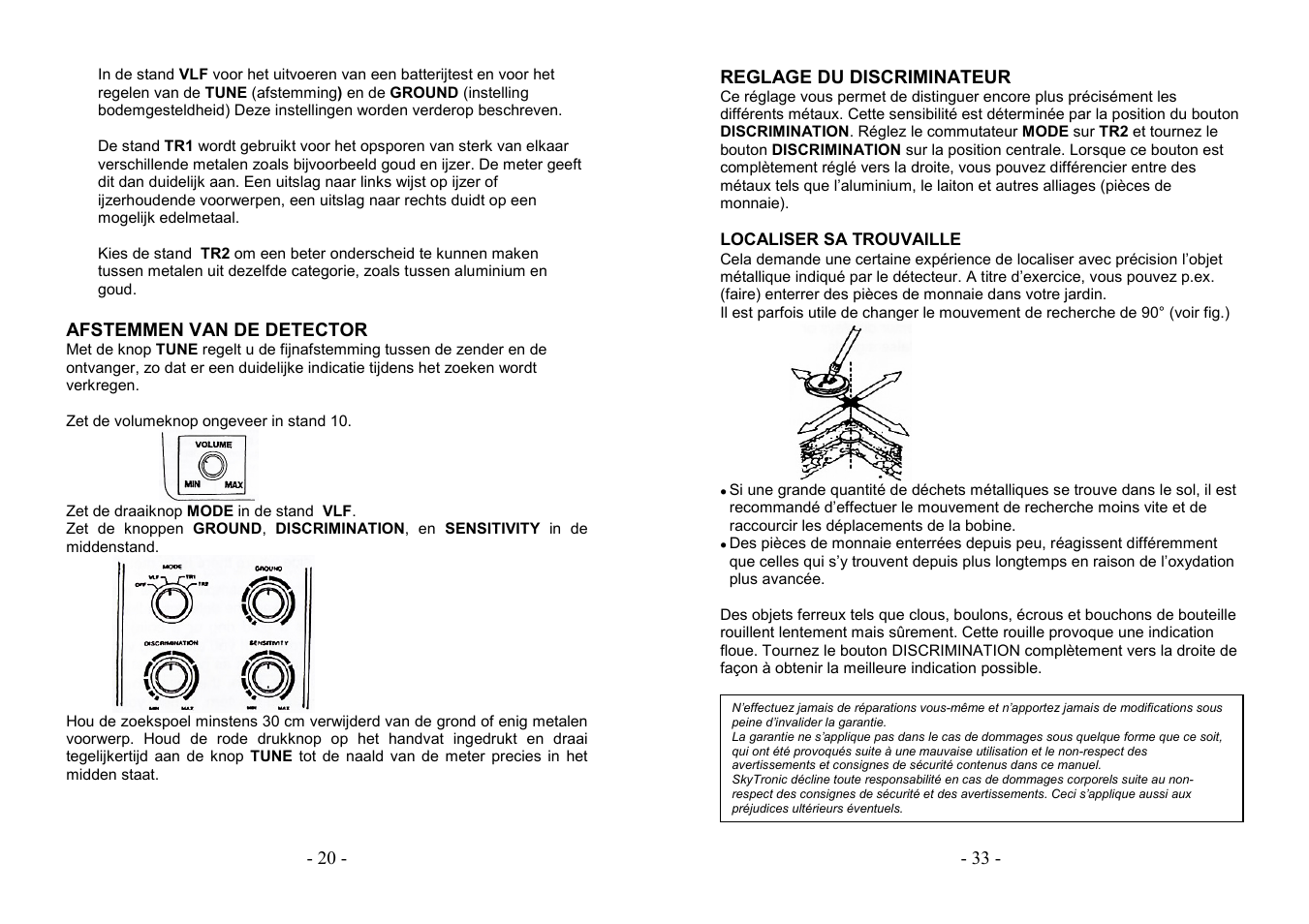 AVSL 499.921 PROFESSIONAL METAL DETECTOR User Manual | Page 20 / 26