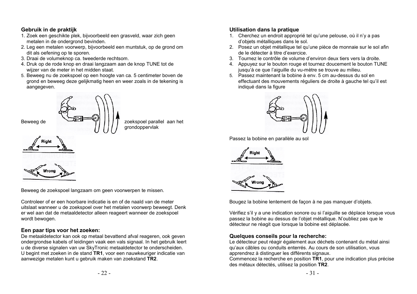 AVSL 499.921 PROFESSIONAL METAL DETECTOR User Manual | Page 22 / 26