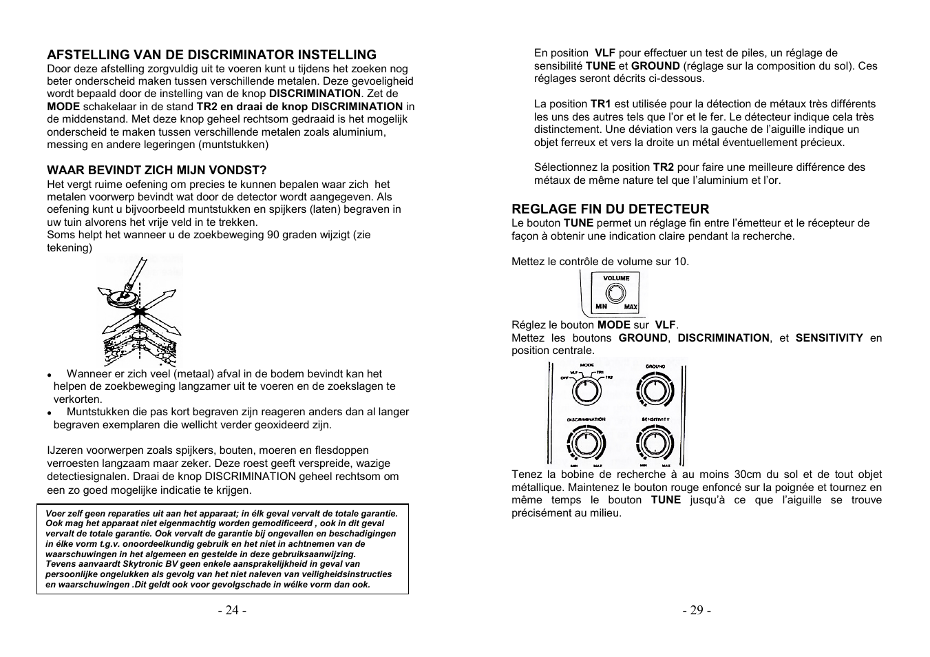 AVSL 499.921 PROFESSIONAL METAL DETECTOR User Manual | Page 24 / 26