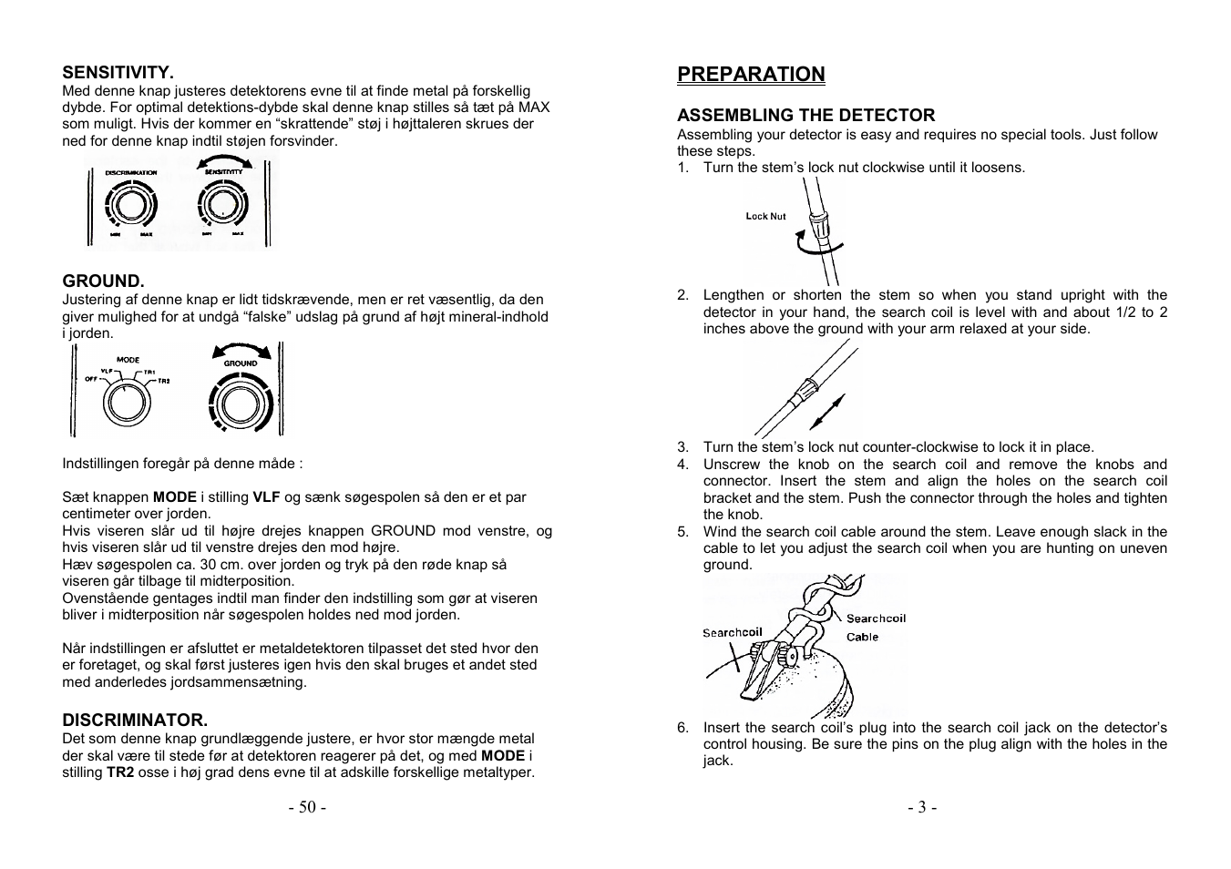 AVSL 499.921 PROFESSIONAL METAL DETECTOR User Manual | Page 3 / 26