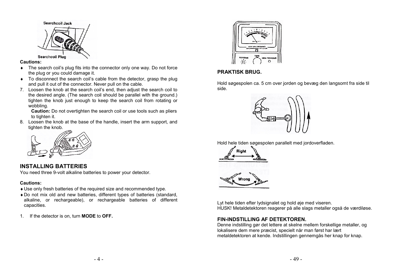 AVSL 499.921 PROFESSIONAL METAL DETECTOR User Manual | Page 4 / 26