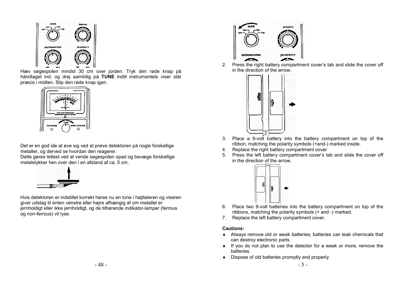 AVSL 499.921 PROFESSIONAL METAL DETECTOR User Manual | Page 5 / 26