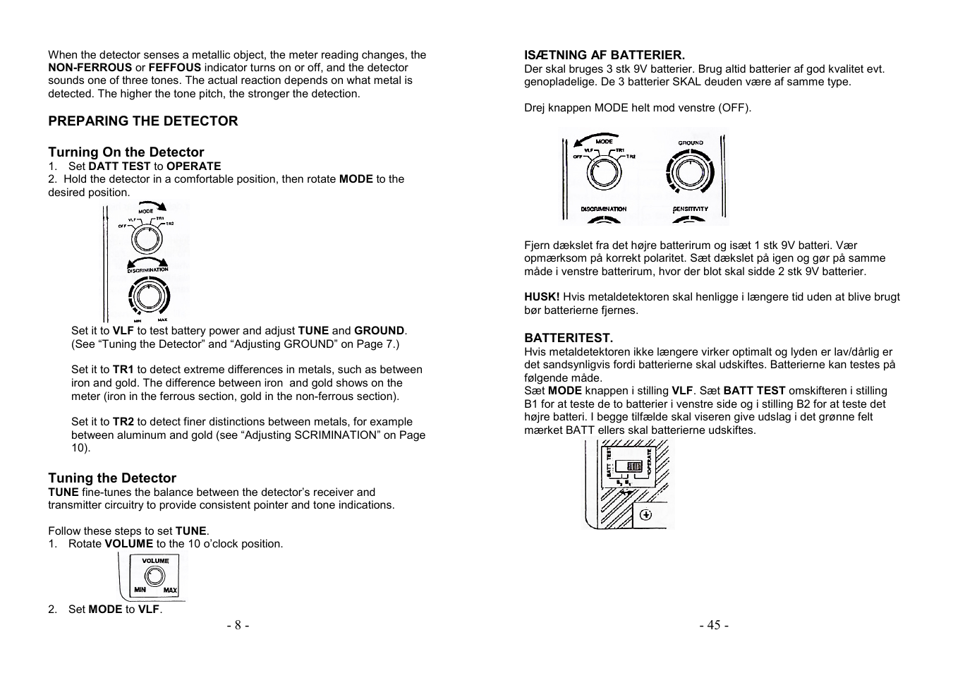 AVSL 499.921 PROFESSIONAL METAL DETECTOR User Manual | Page 8 / 26