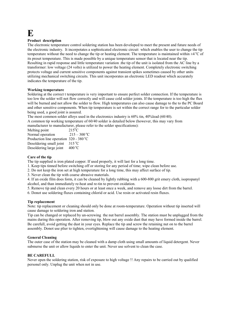 AVSL 703.100 CERAMIC SOLDERING STATION User Manual | Page 3 / 7