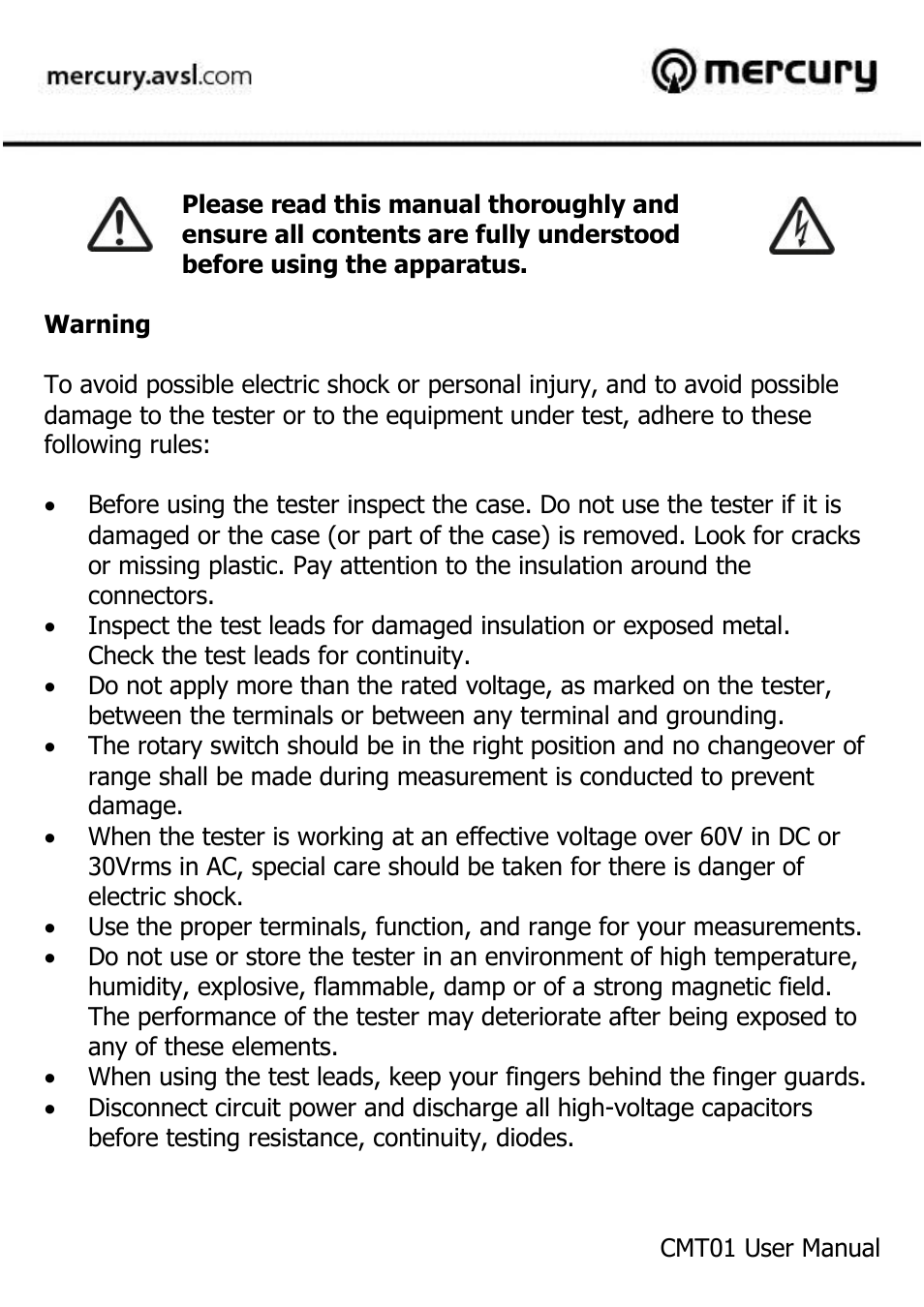 AVSL 600.103 CMT01 User Manual | Page 2 / 8