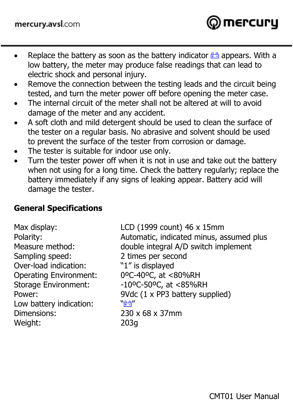 AVSL 600.103 CMT01 User Manual | Page 3 / 8