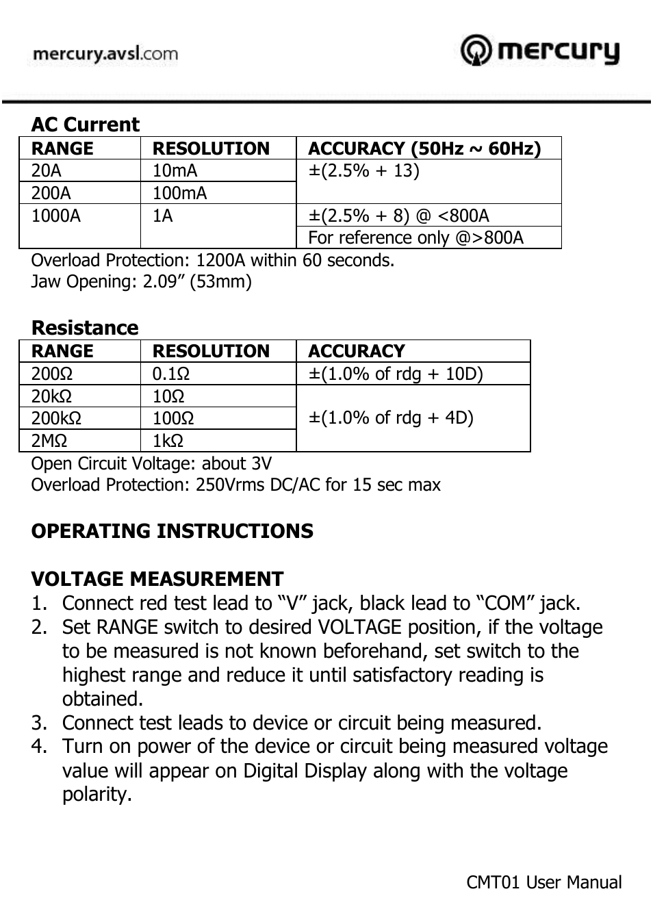 AVSL 600.103 CMT01 User Manual | Page 6 / 8