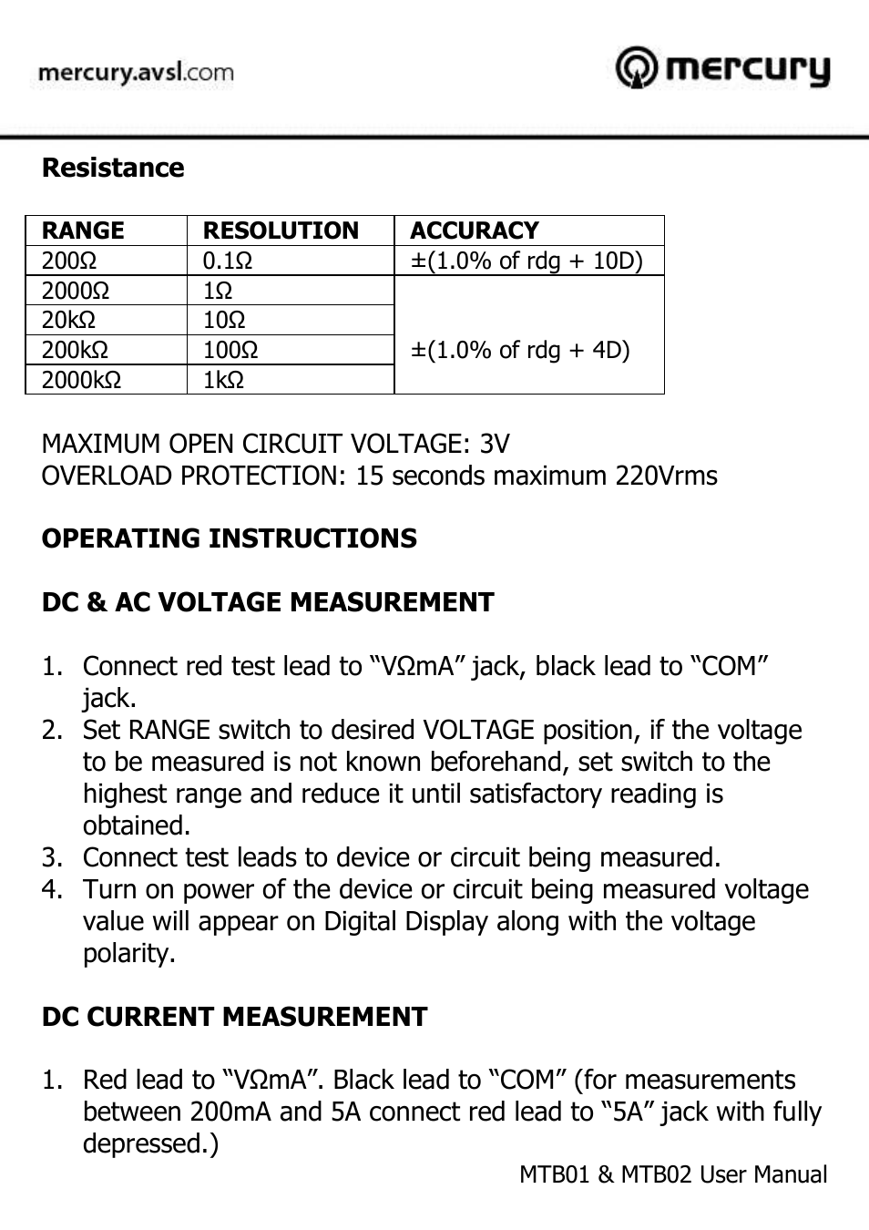 AVSL 600.102 MTB02 User Manual | Page 7 / 10