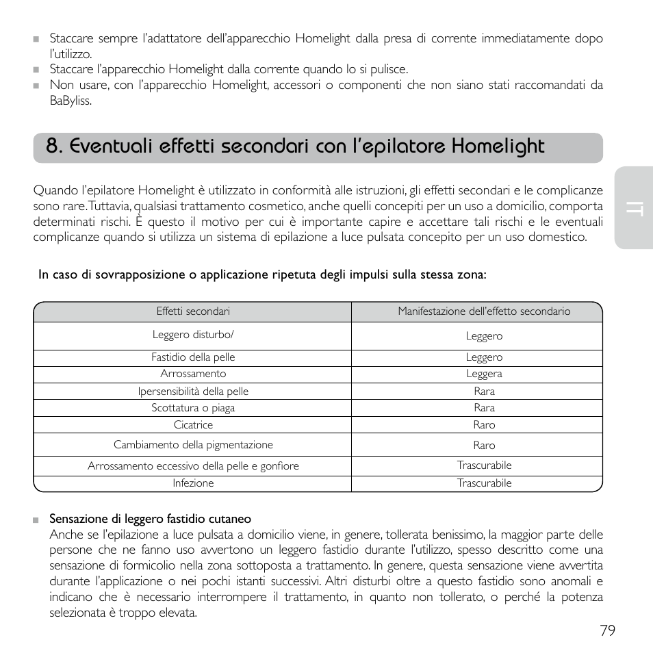 Babyliss G920E Homelight Face & Body User Manual | Page 77 / 224