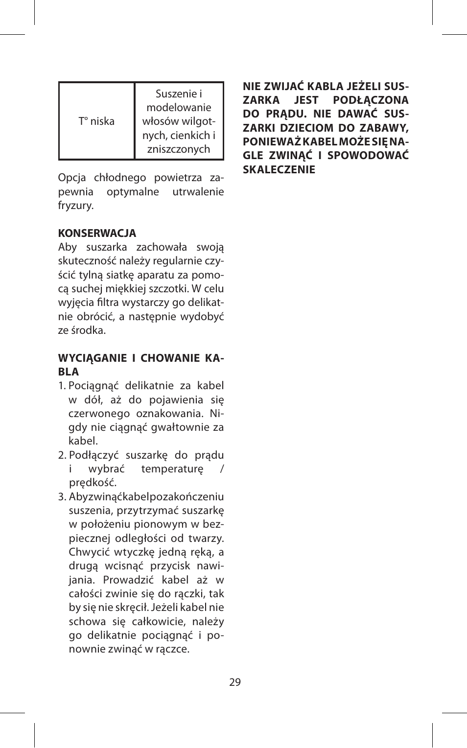 Babyliss D171E Expert User Manual | Page 29 / 36