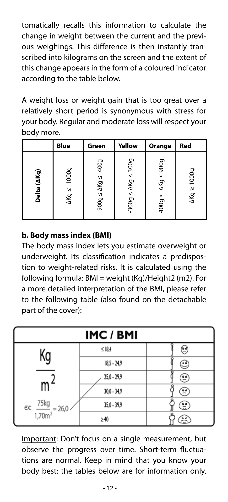 Babyliss SL33E PESE-PERSONNE ELECTRONIQUE COACHING User Manual | Page 12 / 78