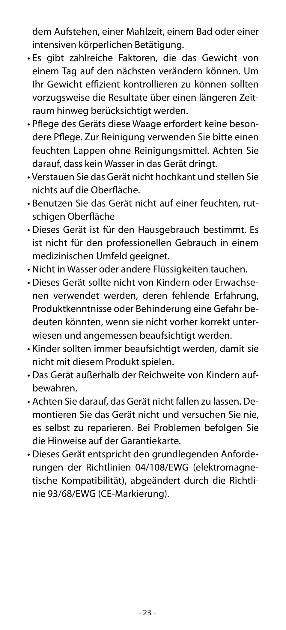 Babyliss SL33E PESE-PERSONNE ELECTRONIQUE COACHING User Manual | Page 23 / 78