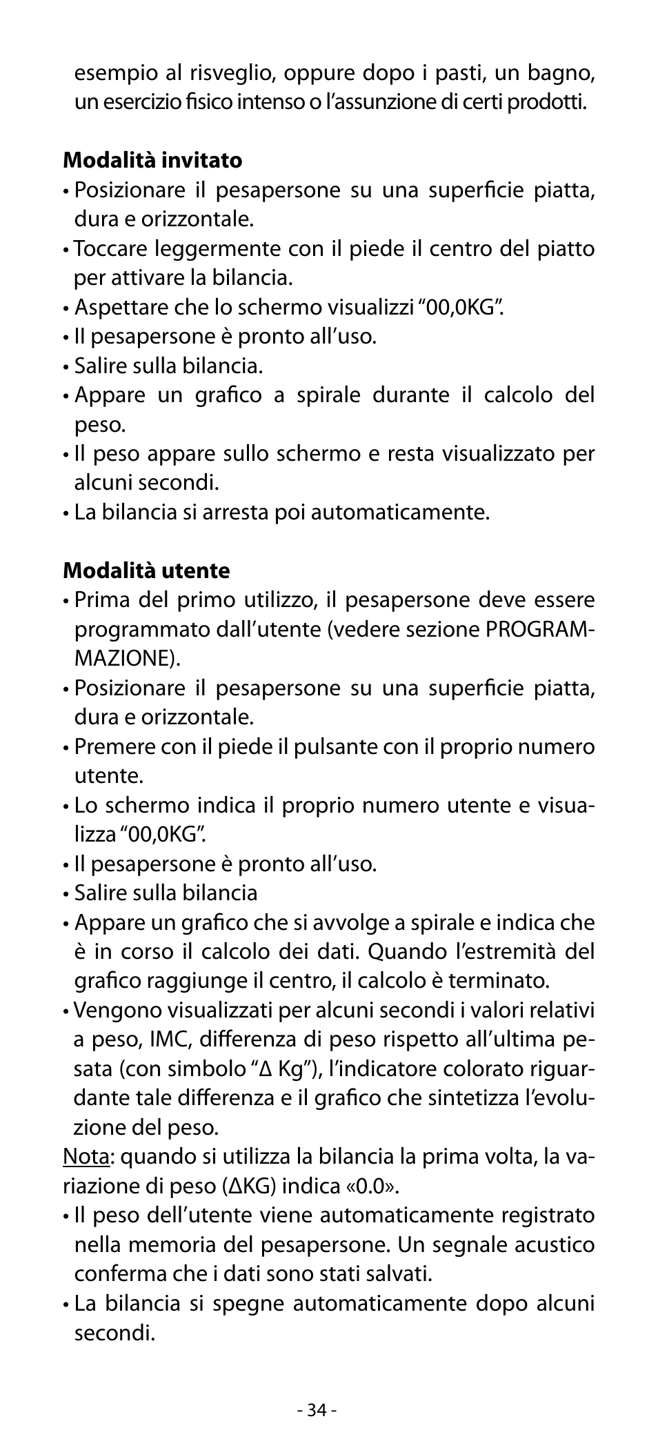 Babyliss SL33E PESE-PERSONNE ELECTRONIQUE COACHING User Manual | Page 34 / 78