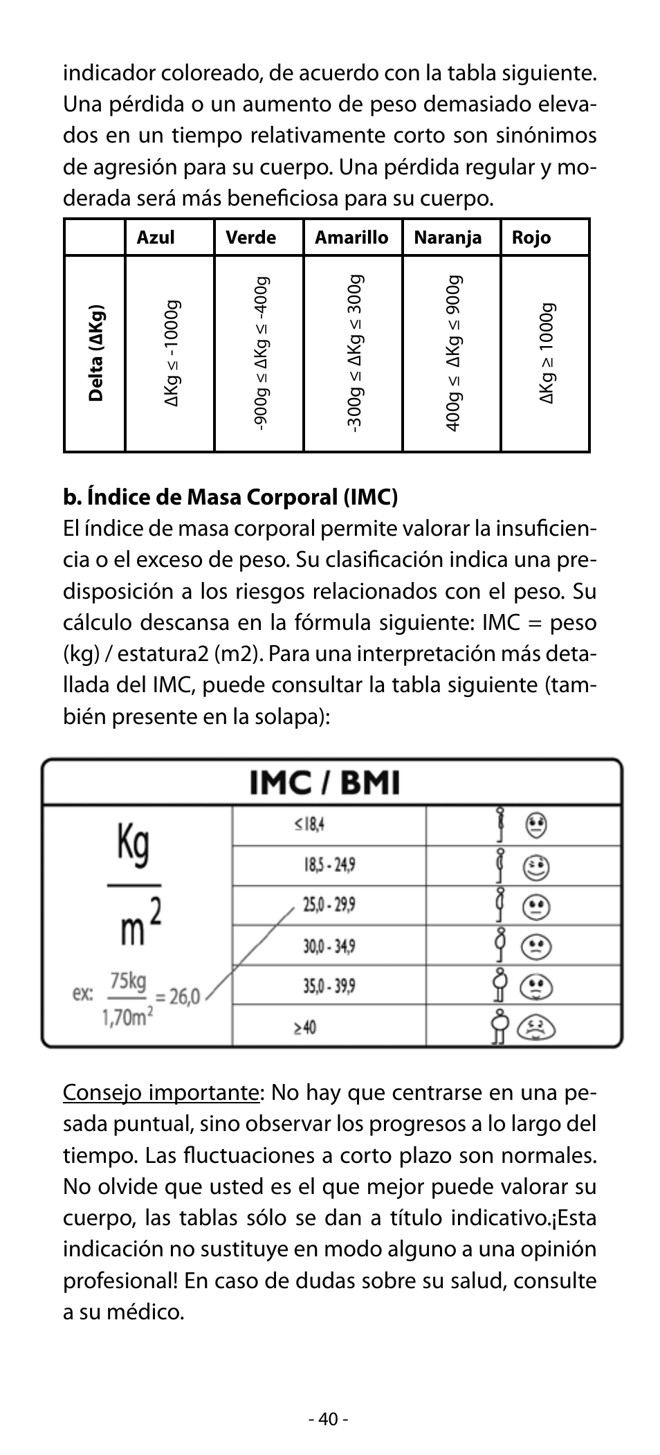 Babyliss SL31 Electronic Monitoring Scale User Manual | Page 40 / 72