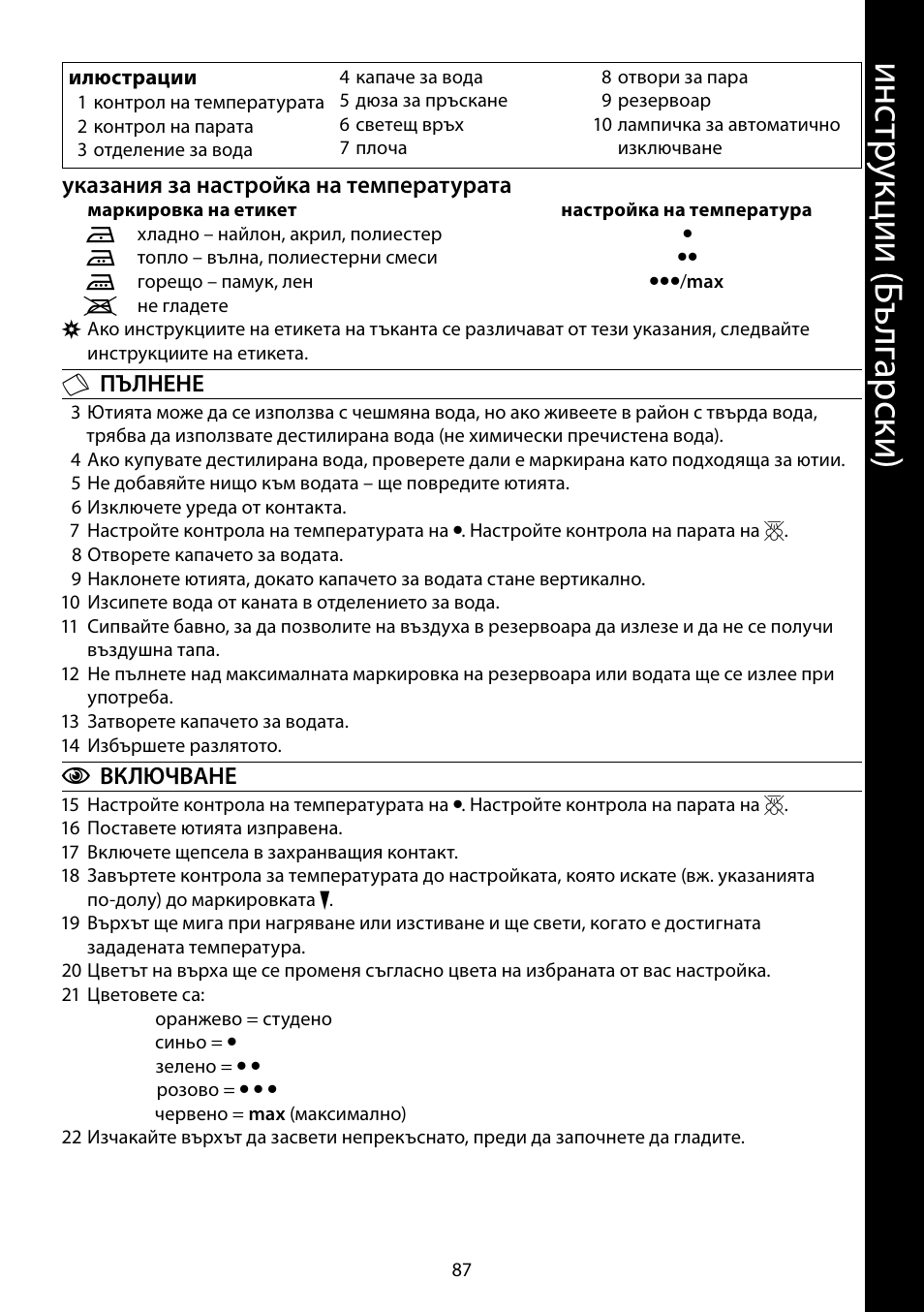 Ин ст ру кц ии ( бъ лг ар ск и) | RUSSELL HOBBS 14545-56 User Manual | Page 87 / 92