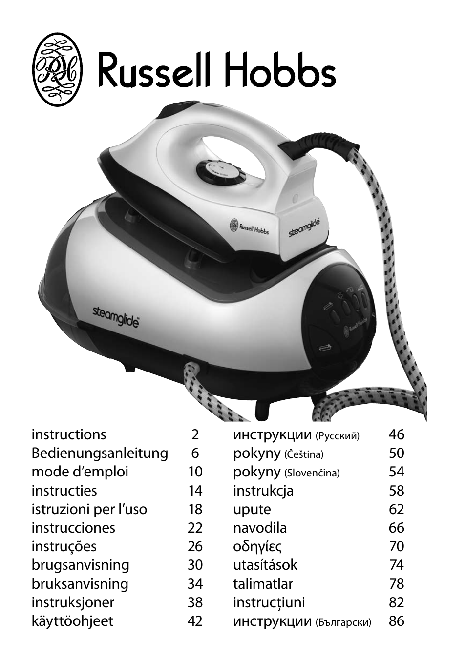 RUSSELL HOBBS STEAM GLIDE User Manual | 92 pages