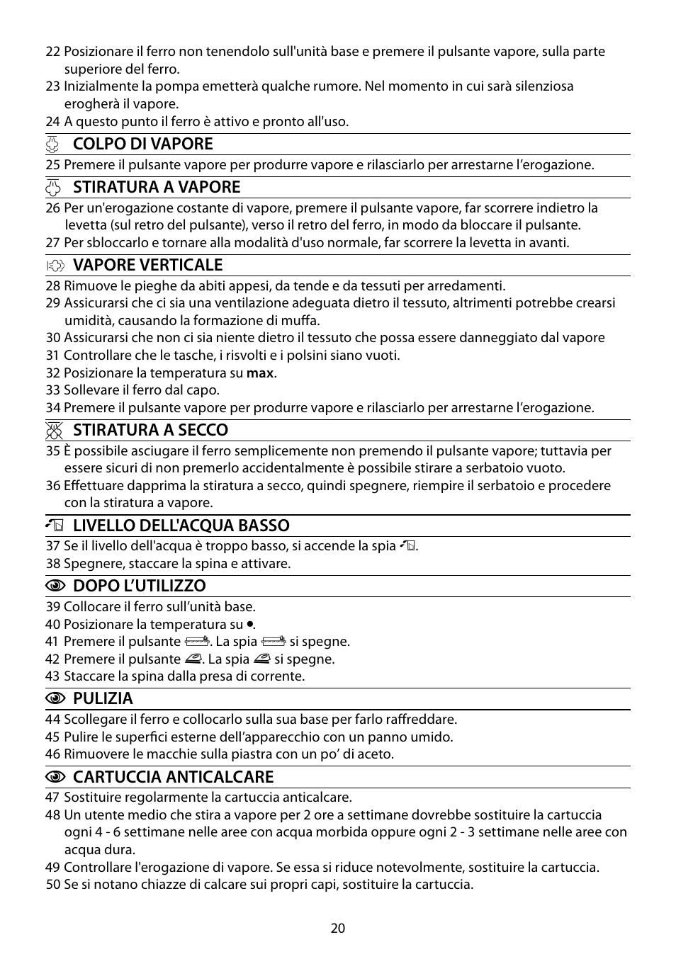 RUSSELL HOBBS STEAM GLIDE User Manual | Page 20 / 92