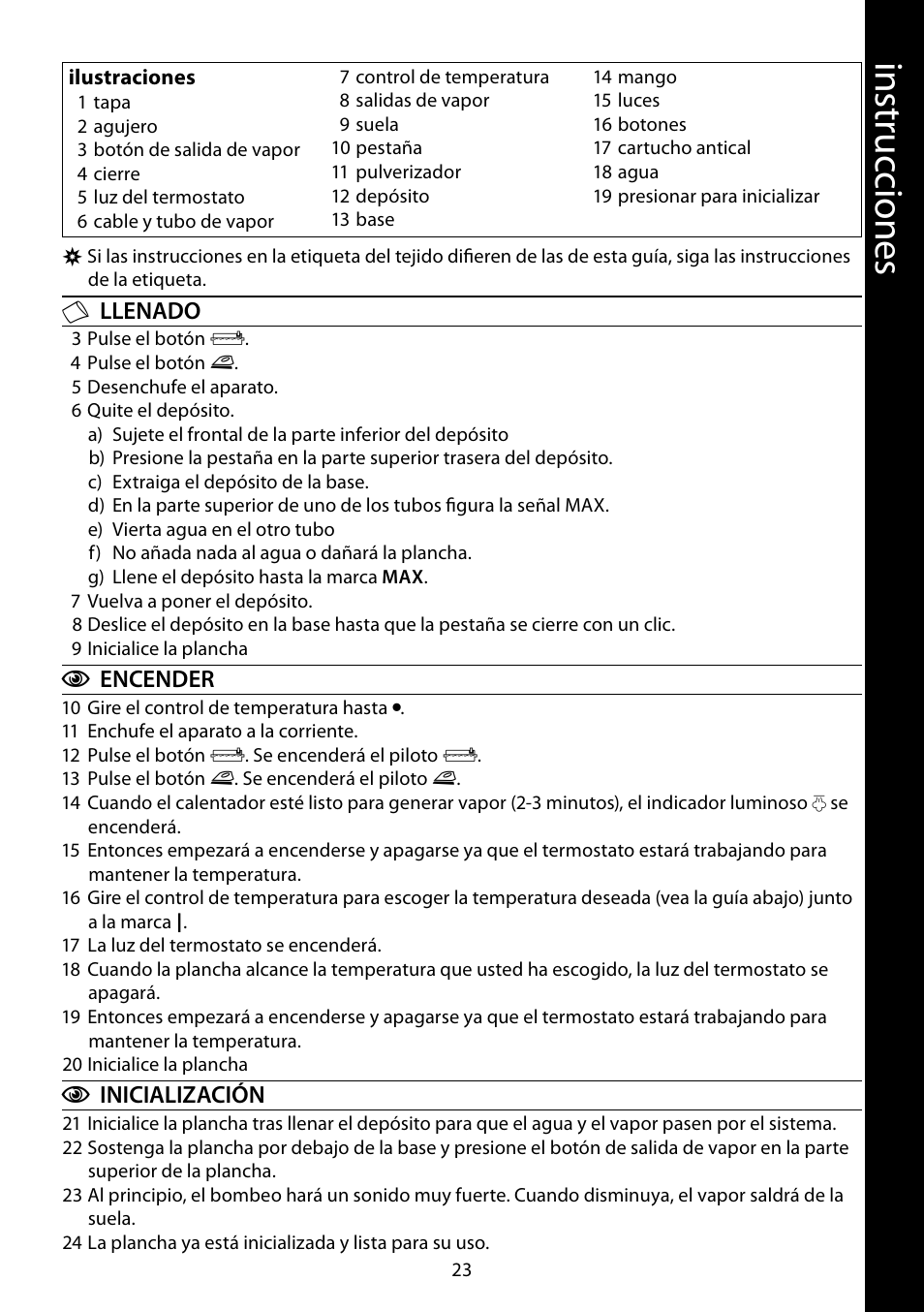 RUSSELL HOBBS STEAM GLIDE User Manual | Page 23 / 92