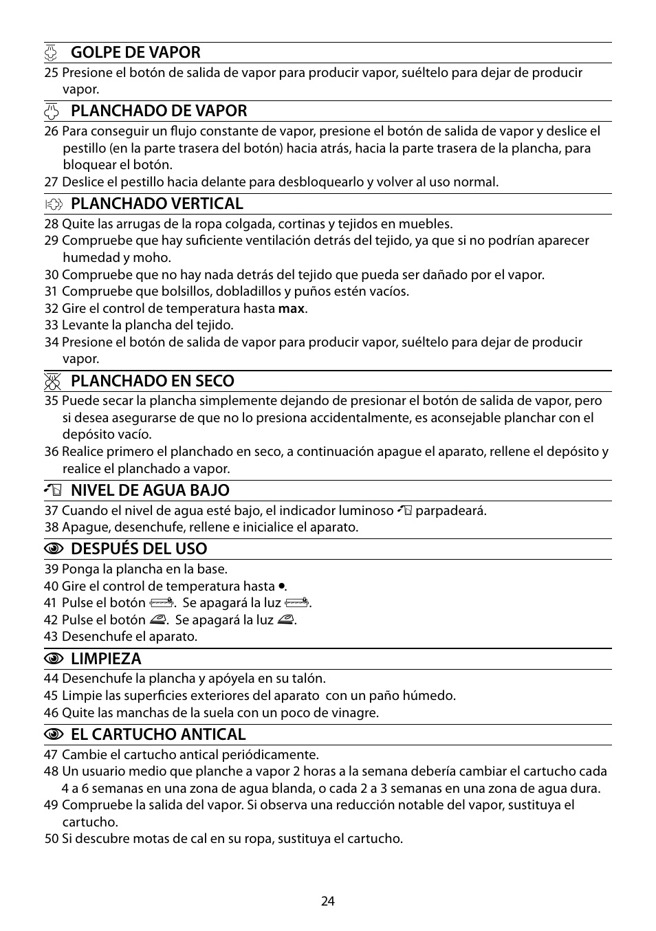 RUSSELL HOBBS STEAM GLIDE User Manual | Page 24 / 92