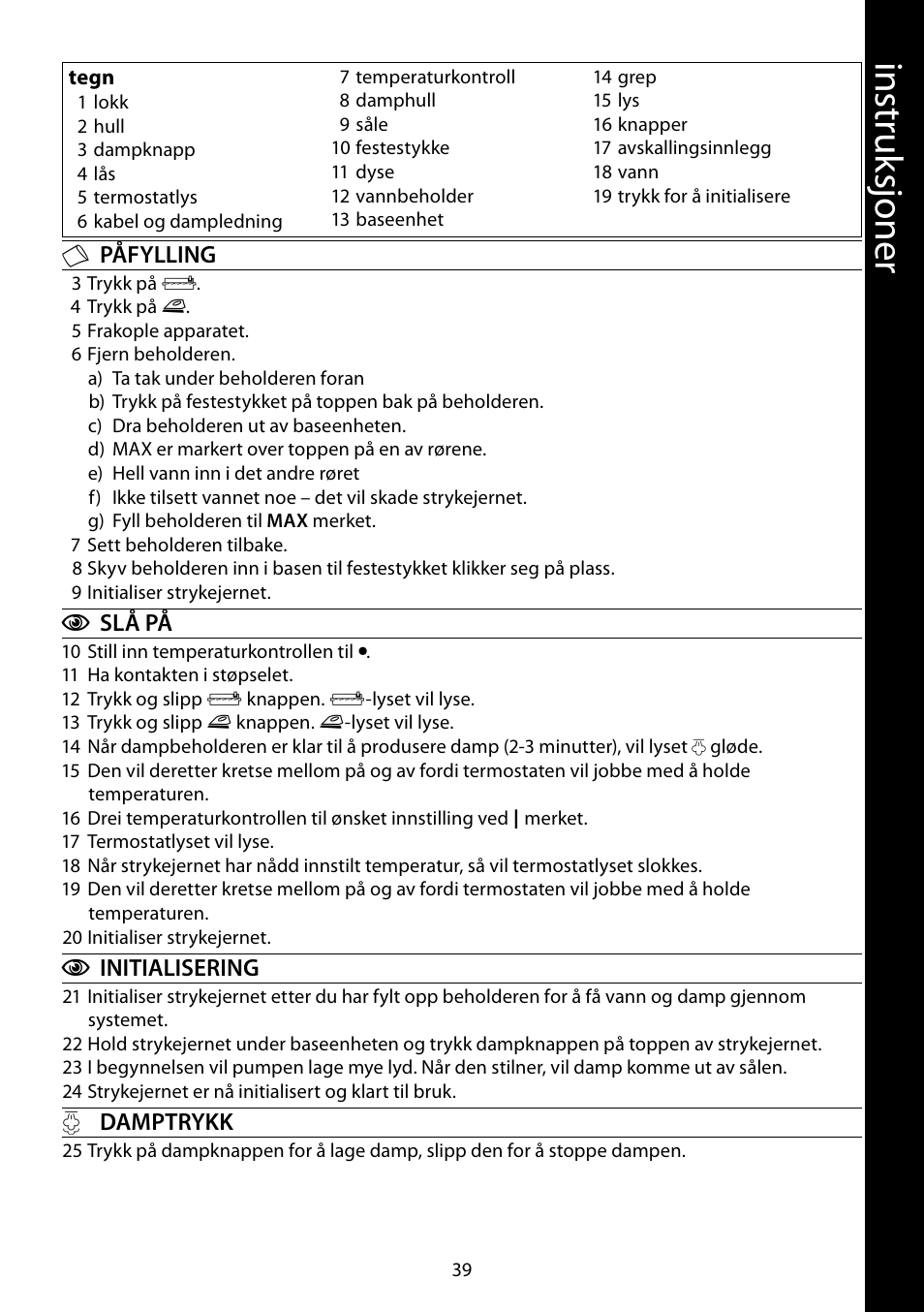 RUSSELL HOBBS STEAM GLIDE User Manual | Page 39 / 92