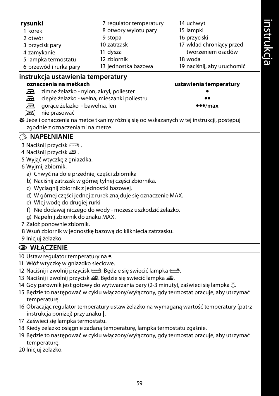 RUSSELL HOBBS STEAM GLIDE User Manual | Page 59 / 92