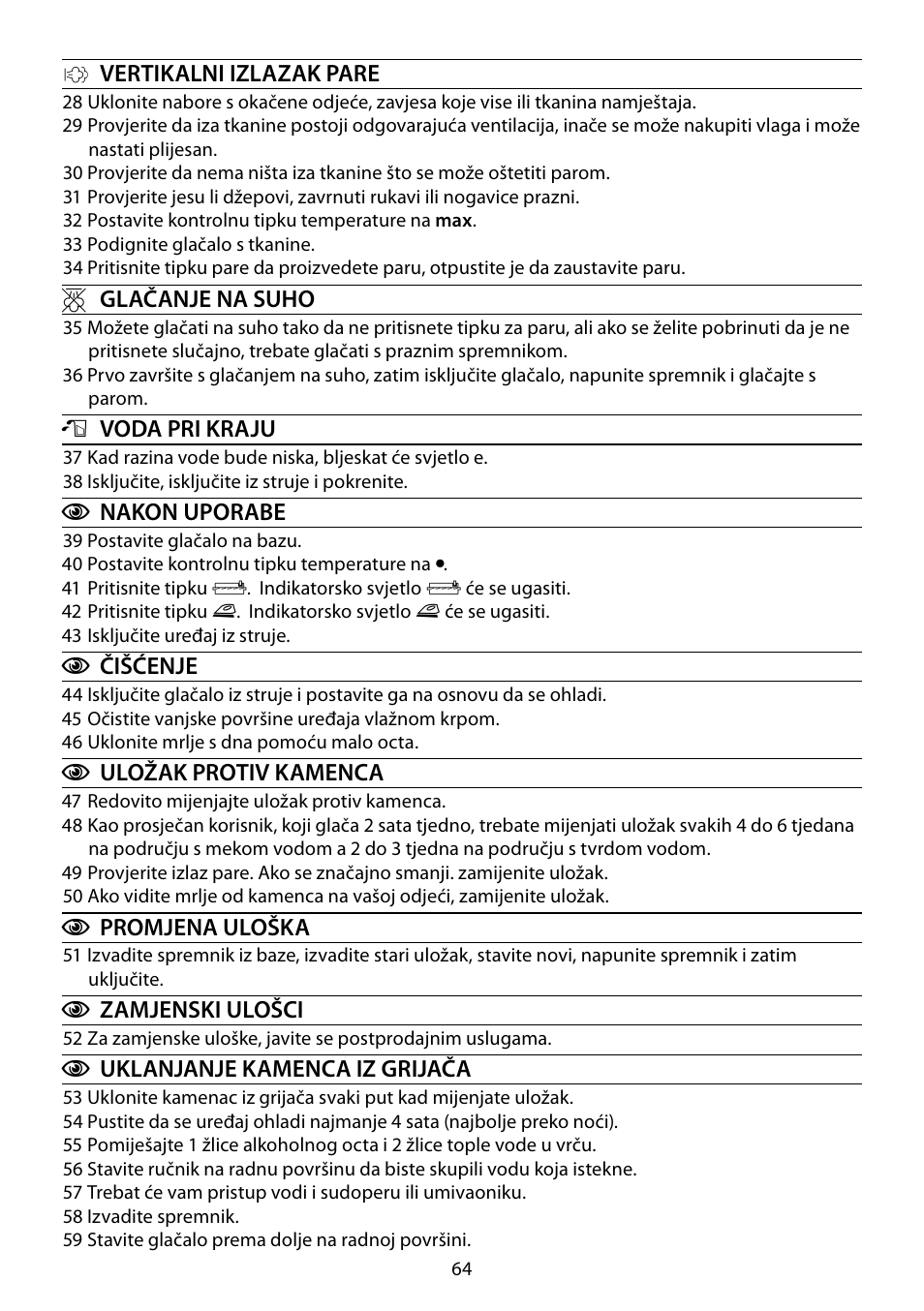 RUSSELL HOBBS STEAM GLIDE User Manual | Page 64 / 92