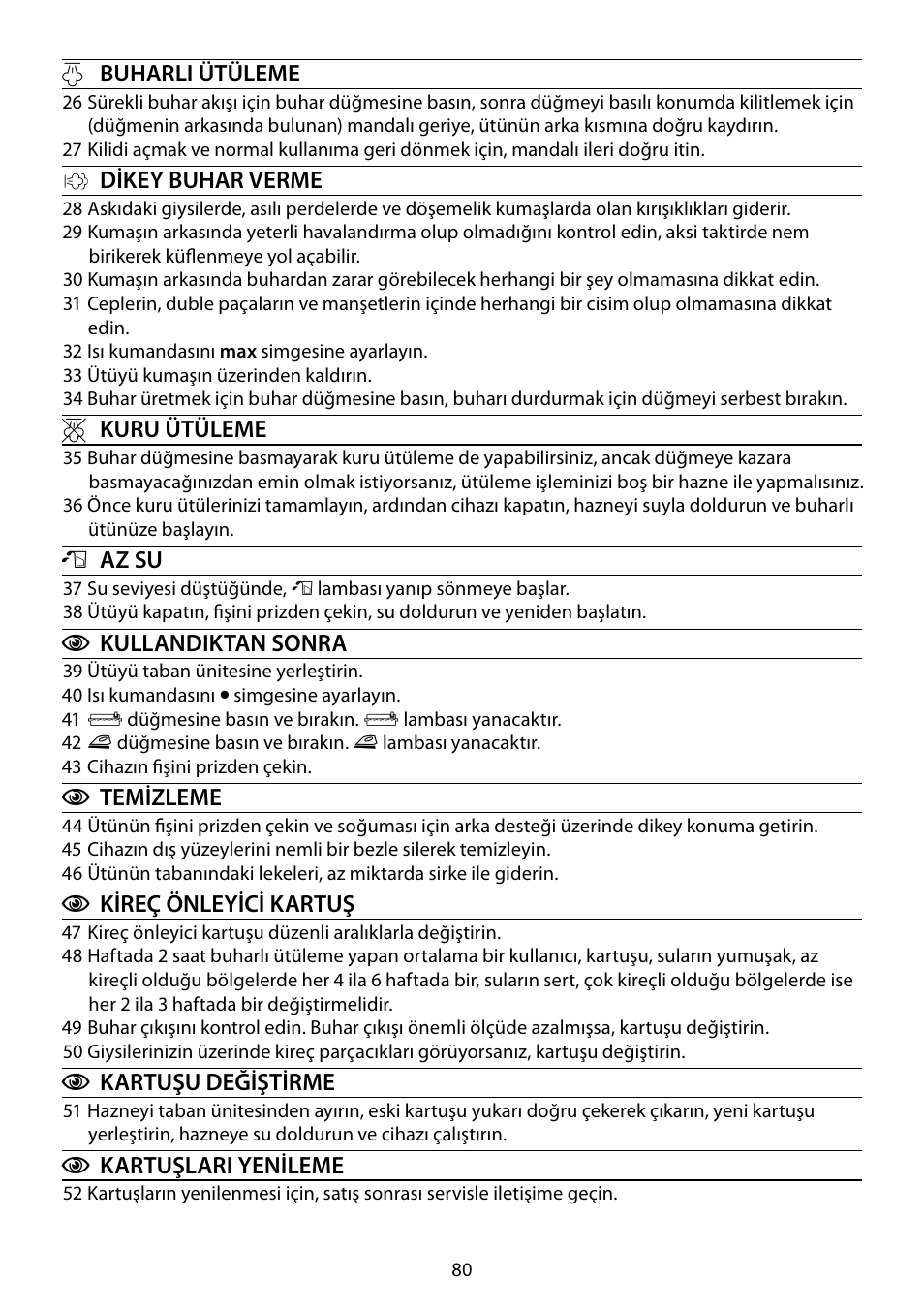 RUSSELL HOBBS STEAM GLIDE User Manual | Page 80 / 92