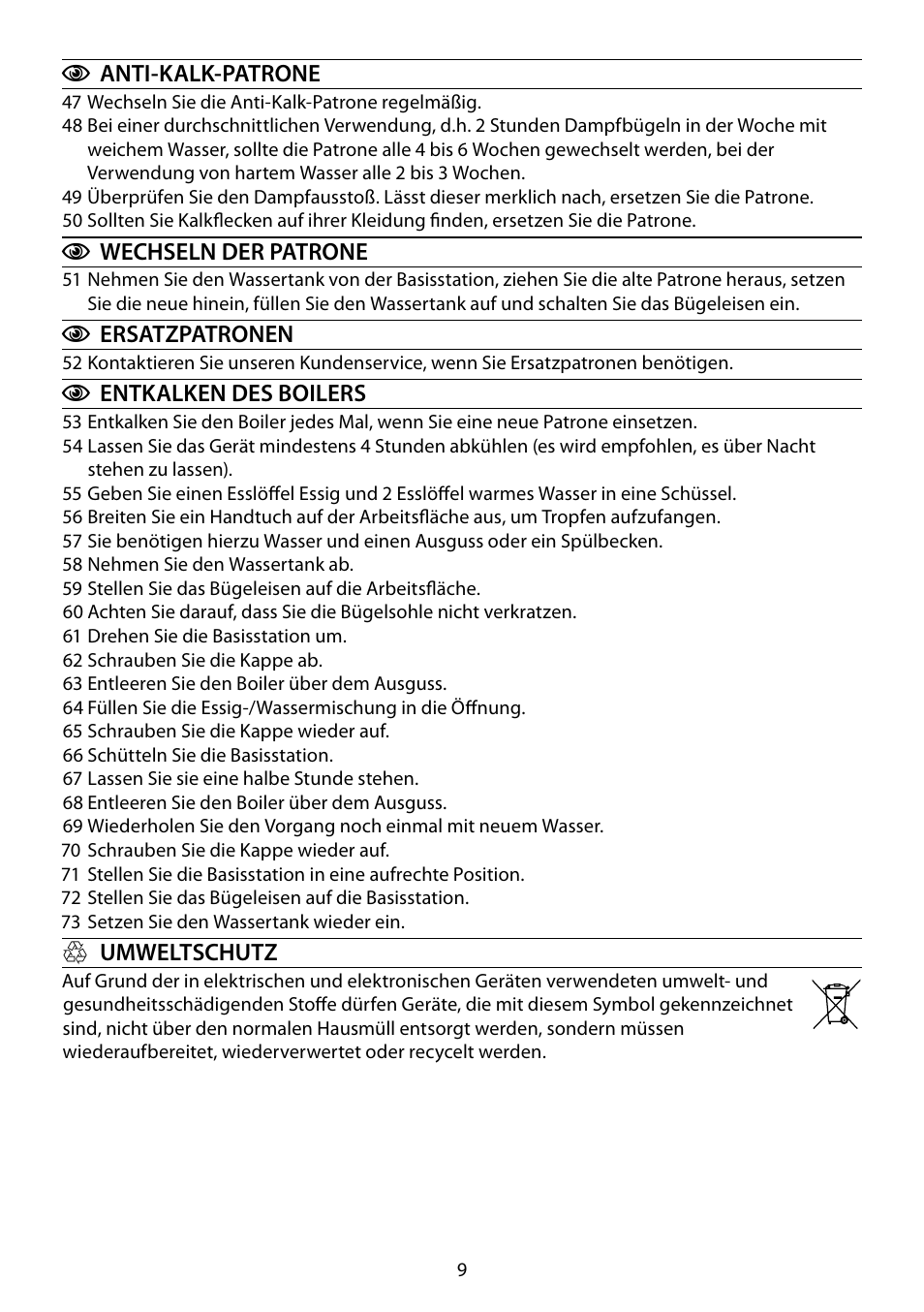 RUSSELL HOBBS STEAM GLIDE User Manual | Page 9 / 92