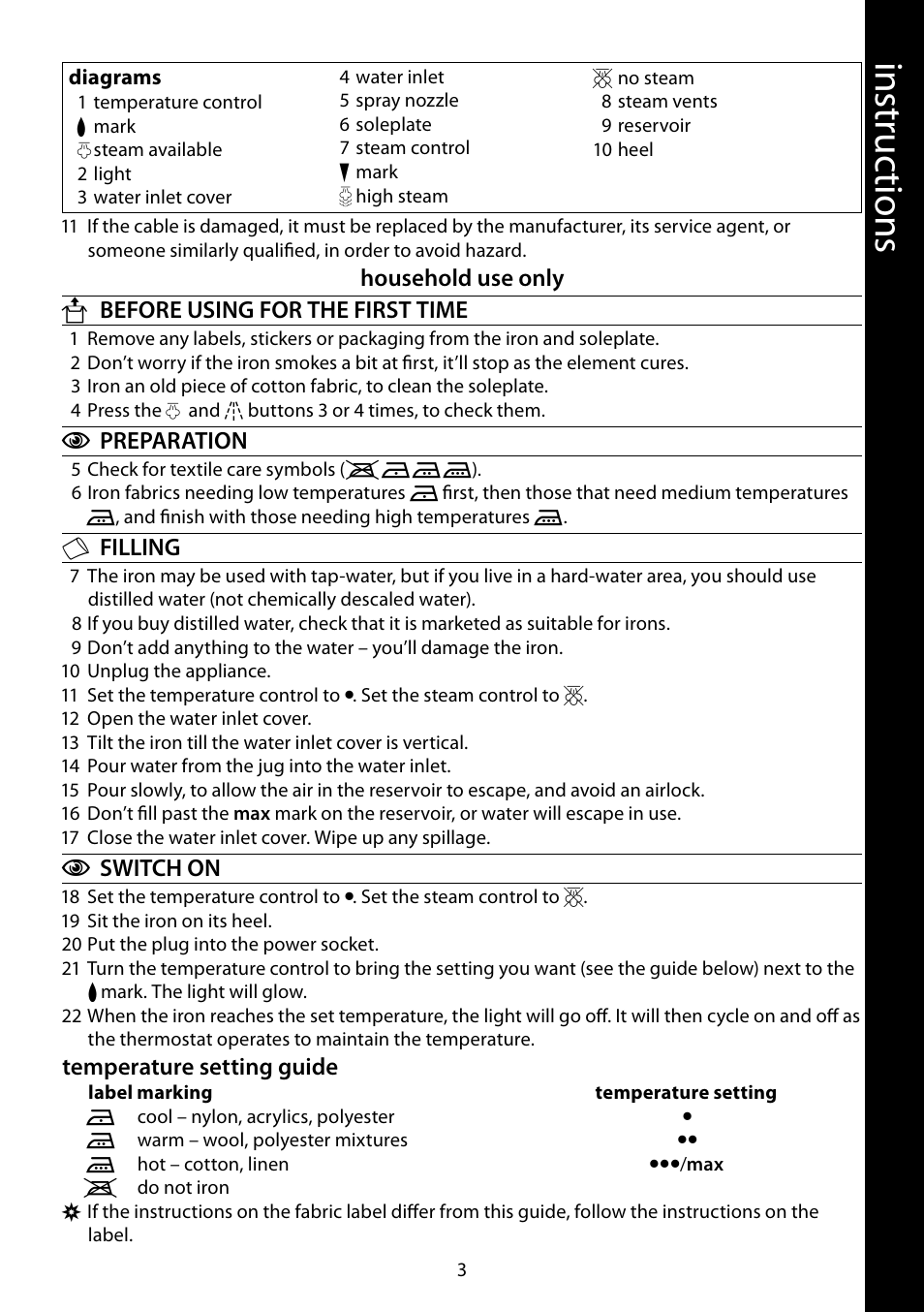 Ins tru cti ons | RUSSELL HOBBS 15129-56 User Manual | Page 3 / 92