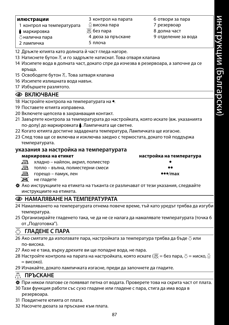Ин ст ру кц ии ( бъ лг ар ск и) | RUSSELL HOBBS 17877-56 User Manual | Page 87 / 92