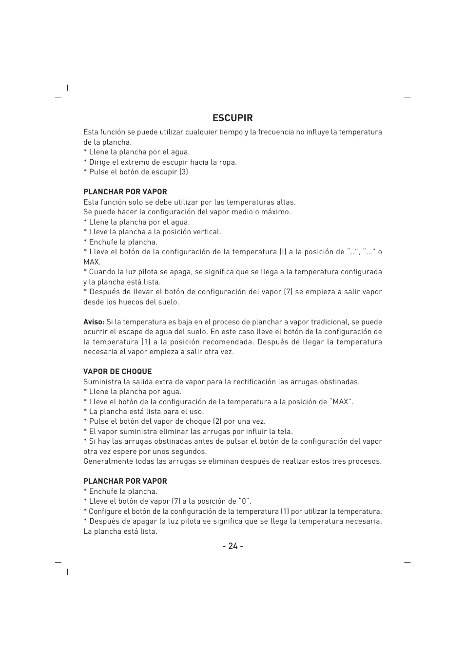 Escupir | SINBO SSI 2858 User Manual | Page 25 / 48