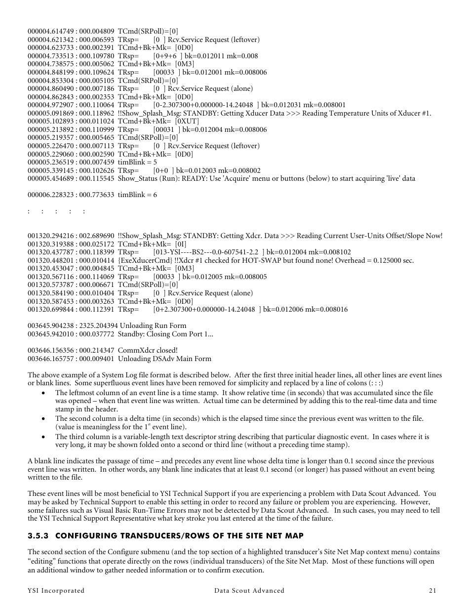 3 configuring transducers/rows of the site net map, Configuring transducers/rows of the site net map | YSI Data Scout Advanced User Manual | Page 25 / 115