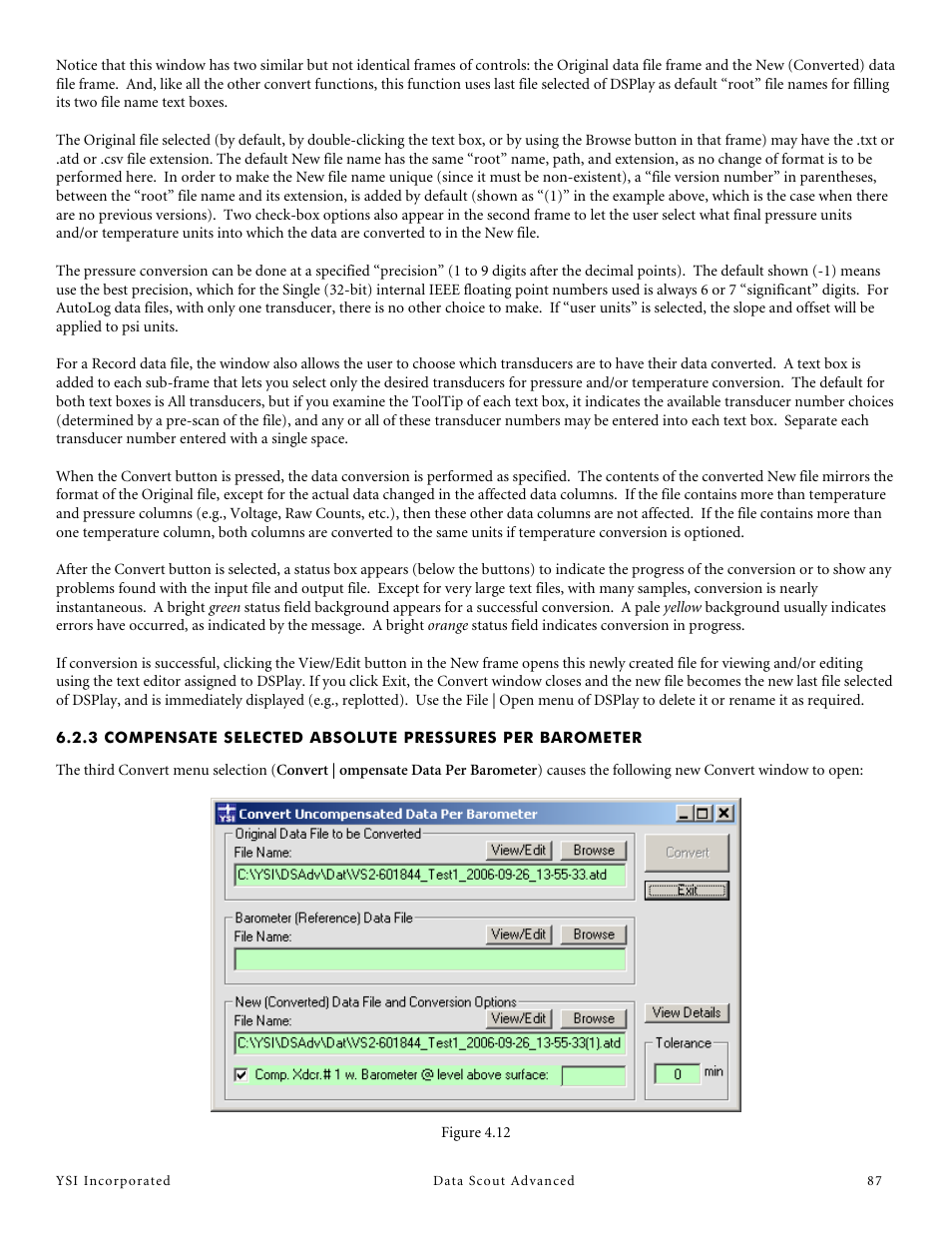 YSI Data Scout Advanced User Manual | Page 91 / 115