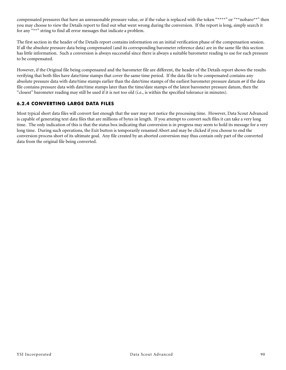 4 converting large data files | YSI Data Scout Advanced User Manual | Page 94 / 115