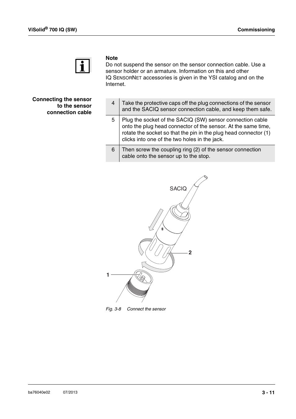 Xylem IQ SensorNet ViSolid 700 IQ (SW) User Manual | Page 23 / 58