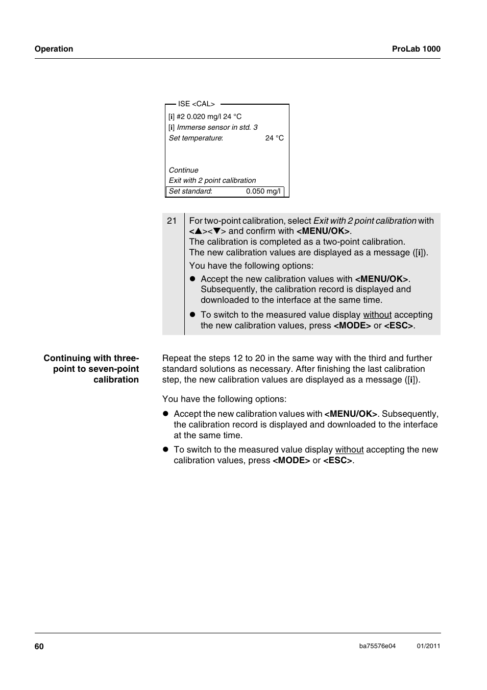 Xylem ProLab 1000 BENCH TOP pH METER User Manual | Page 60 / 103