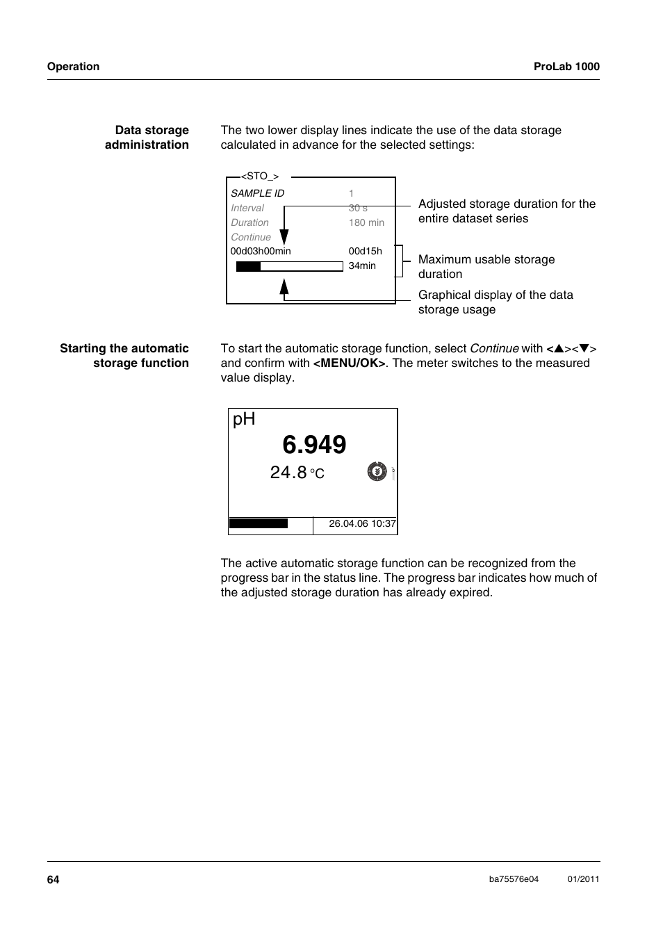 Xylem ProLab 1000 BENCH TOP pH METER User Manual | Page 64 / 103