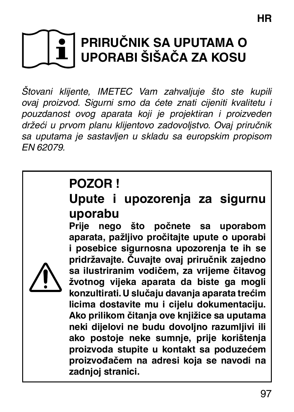 Imetec HI MAN EXPERT HC7 200 User Manual | Page 104 / 128