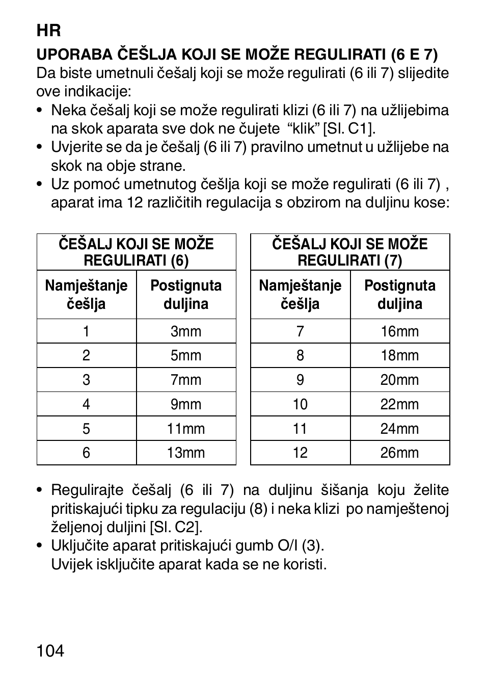 Imetec HI MAN EXPERT HC7 200 User Manual | Page 111 / 128