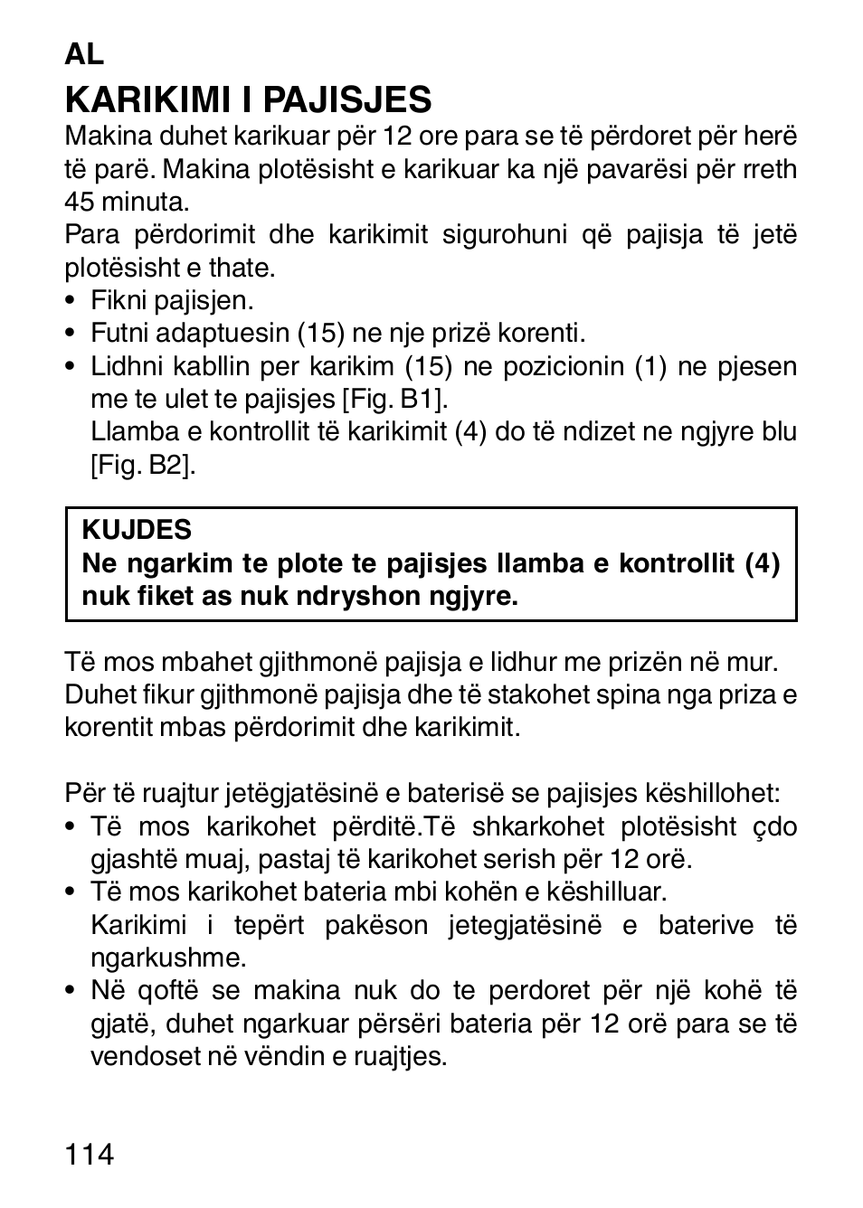 Karikimi i pajisjes | Imetec HI MAN EXPERT HC7 200 User Manual | Page 121 / 128