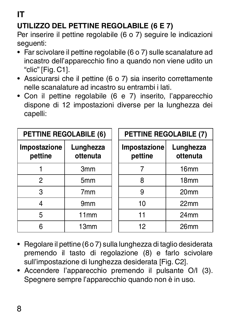 Imetec HI MAN EXPERT HC7 200 User Manual | Page 15 / 128